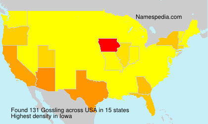 Surname Gossling in USA Surname Gossling in USA