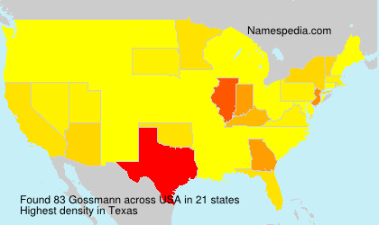 Surname Gossmann in USA Surname Gossmann in USA