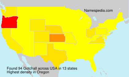 Surname Gotchall in USA Surname Gotchall in USA