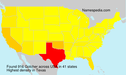 Surname Gotcher in USA Surname Gotcher in USA