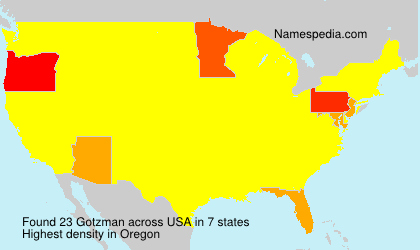 Surname Gotzman in USA