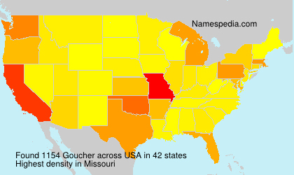 Surname Goucher in USA Surname Goucher in USA