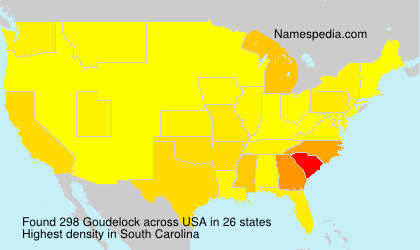 Surname Goudelock in USA Surname Goudelock in USA