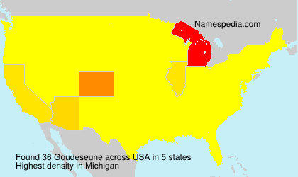 Surname Goudeseune in USA Surname Goudeseune in USA