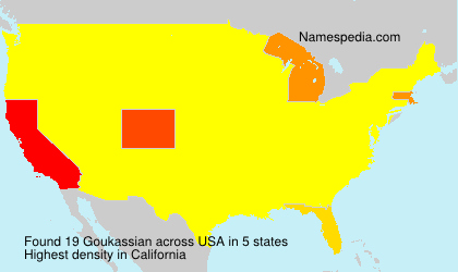 Surname Goukassian in USA Surname Goukassian in USA