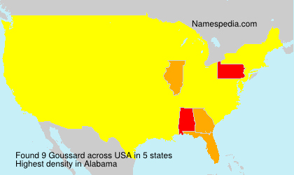 Surname Goussard in USA Surname Goussard in USA