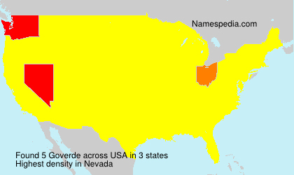 Surname Goverde in USA Surname Goverde in USA