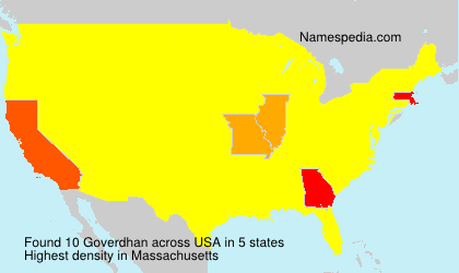 Surname Goverdhan in USA Surname Goverdhan in USA