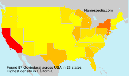 Surname Govindaraj in USA Surname Govindaraj in USA