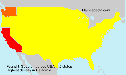 Surname Govorun in USA Surname Govorun in USA
