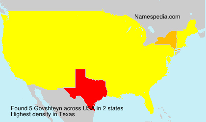 Surname Govshteyn in USA Surname Govshteyn in USA