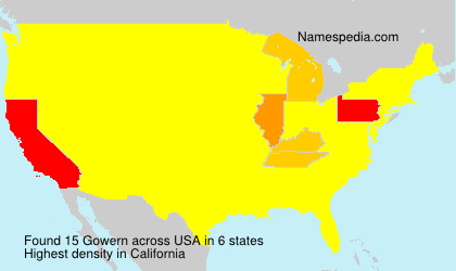 Surname Gowern in USA