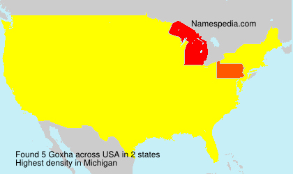 Surname Goxha in USA Surname Goxha in USA