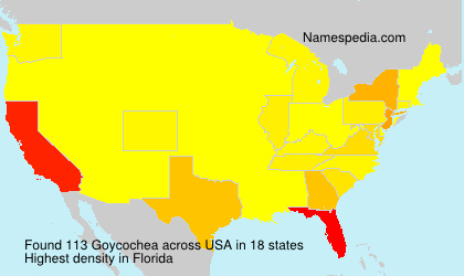 Surname Goycochea in USA