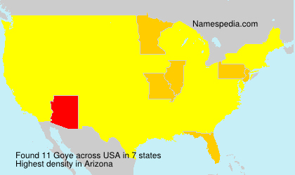 Surname Goye in USA Surname Goye in USA