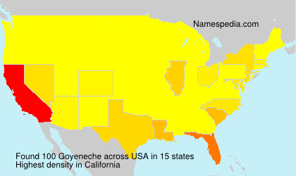 Surname Goyeneche in USA Surname Goyeneche in USA
