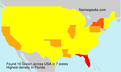 Surname Gozen in USA