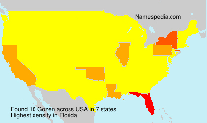 Surname Gozen in USA Surname Gozen in USA