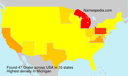 Surname Grake in USA Surname Grake in USA