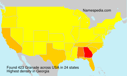 Surname Granade in USA Surname Granade in USA