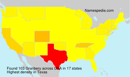 Surname Granbery in USA Surname Granbery in USA