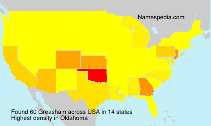 Surname Greasham in USA Surname Greasham in USA