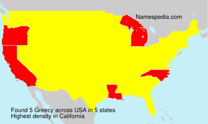 Surname Greecy in USA Surname Greecy in USA