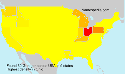 Surname Greegor in USA Surname Greegor in USA