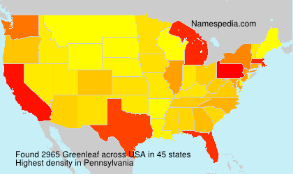 Surname Greenleaf in USA Surname Greenleaf in USA