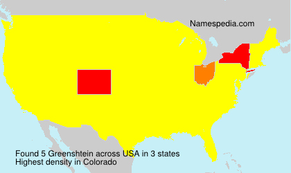 Surname Greenshtein in USA Surname Greenshtein in USA