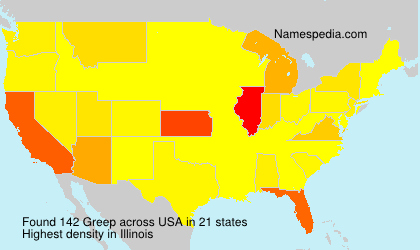 Surname Greep in USA Surname Greep in USA