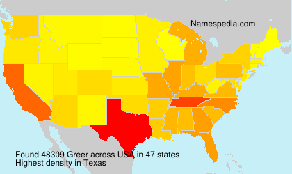Surname Greer in USA Surname Greer in USA
