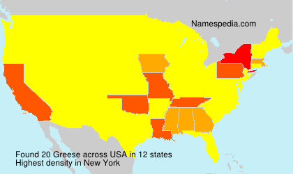 Surname Greese in USA Surname Greese in USA