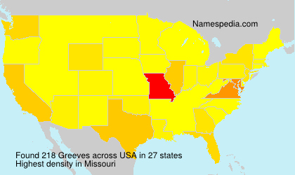 Surname Greeves in USA Surname Greeves in USA