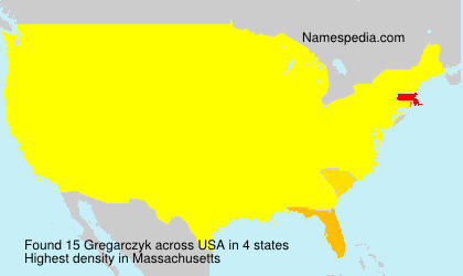 Surname Gregarczyk in USA Surname Gregarczyk in USA