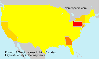Surname Gregin in USA Surname Gregin in USA