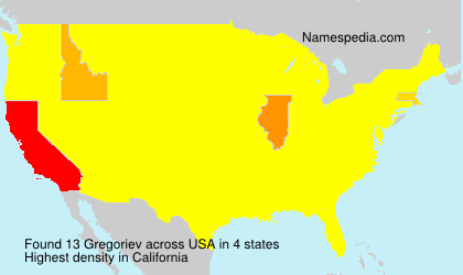 Surname Gregoriev in USA Surname Gregoriev in USA
