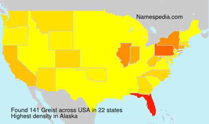 Surname Greist in USA Surname Greist in USA