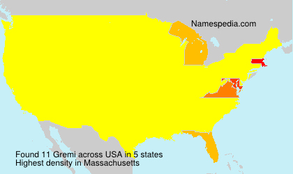 Surname Gremi in USA