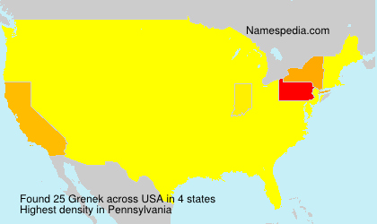 Surname Grenek in USA Surname Grenek in USA
