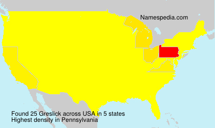 Surname Greslick in USA Surname Greslick in USA