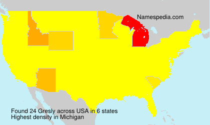 Surname Gresly in USA