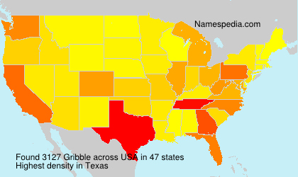 Surname Gribble in USA Surname Gribble in USA