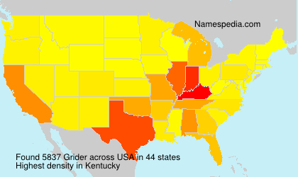 Surname Grider in USA Surname Grider in USA