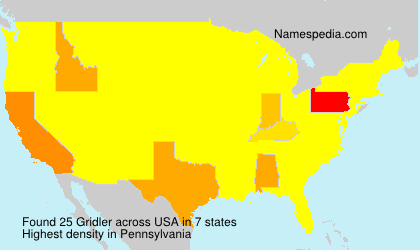 Surname Gridler in USA Surname Gridler in USA