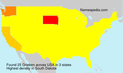 Surname Grieben in USA Surname Grieben in USA