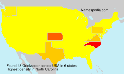 Surname Griekspoor in USA Surname Griekspoor in USA