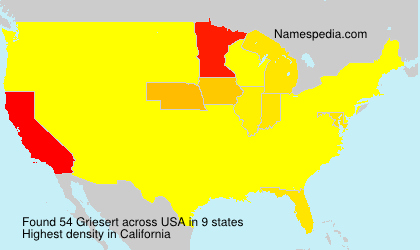 Surname Griesert in USA Surname Griesert in USA