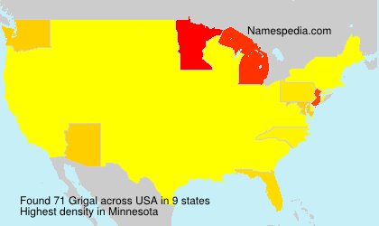 Surname Grigal in USA Surname Grigal in USA