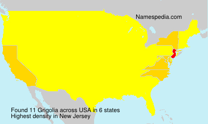 Surname Grigolia in USA